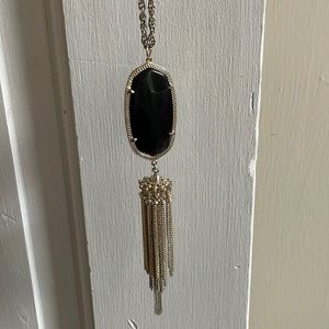Gold and black Kendra Scott necklace